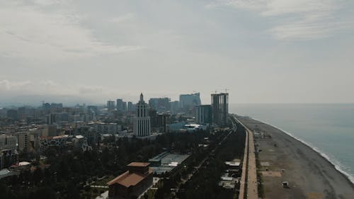 Drone Footage of City Buildings
