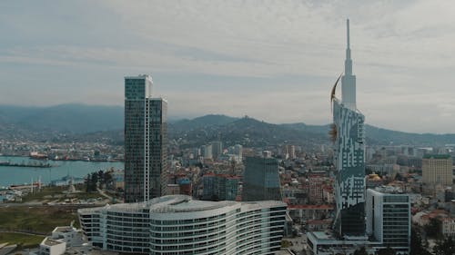 Drone Footage of City Buildings