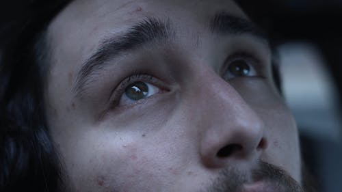 Close-Up Shot of Man's Face
