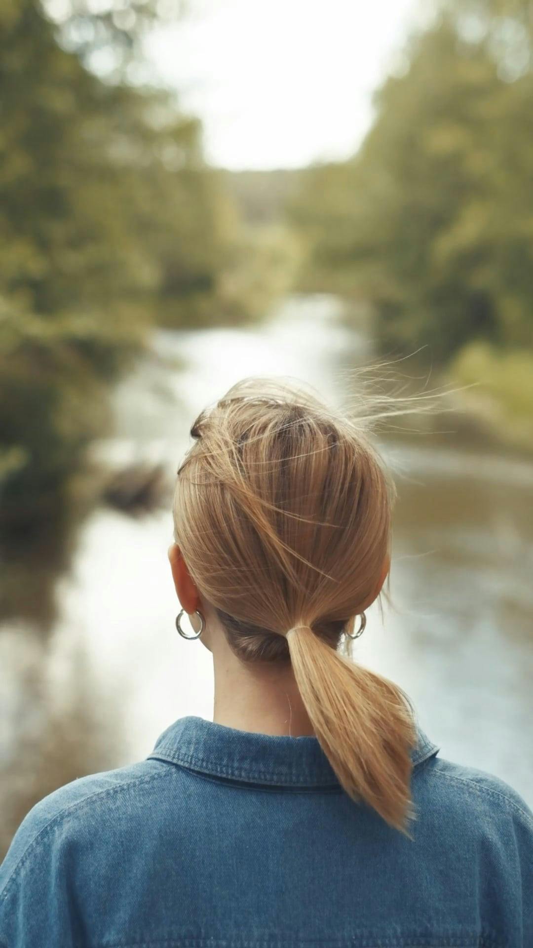 Young Blonde Girl With Hairs Flying On The Wind Stock Photo Picture And  Royalty Free Image Image 3857868