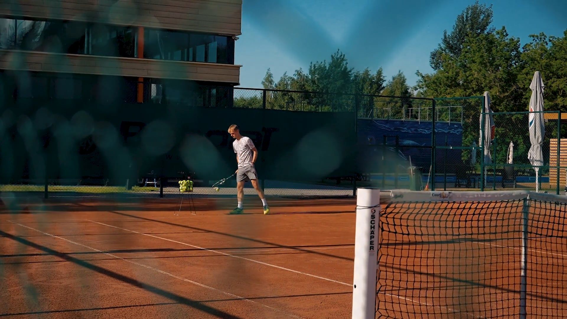 A Tennis Player Serving Ball From The Baseline · Free Stock Video