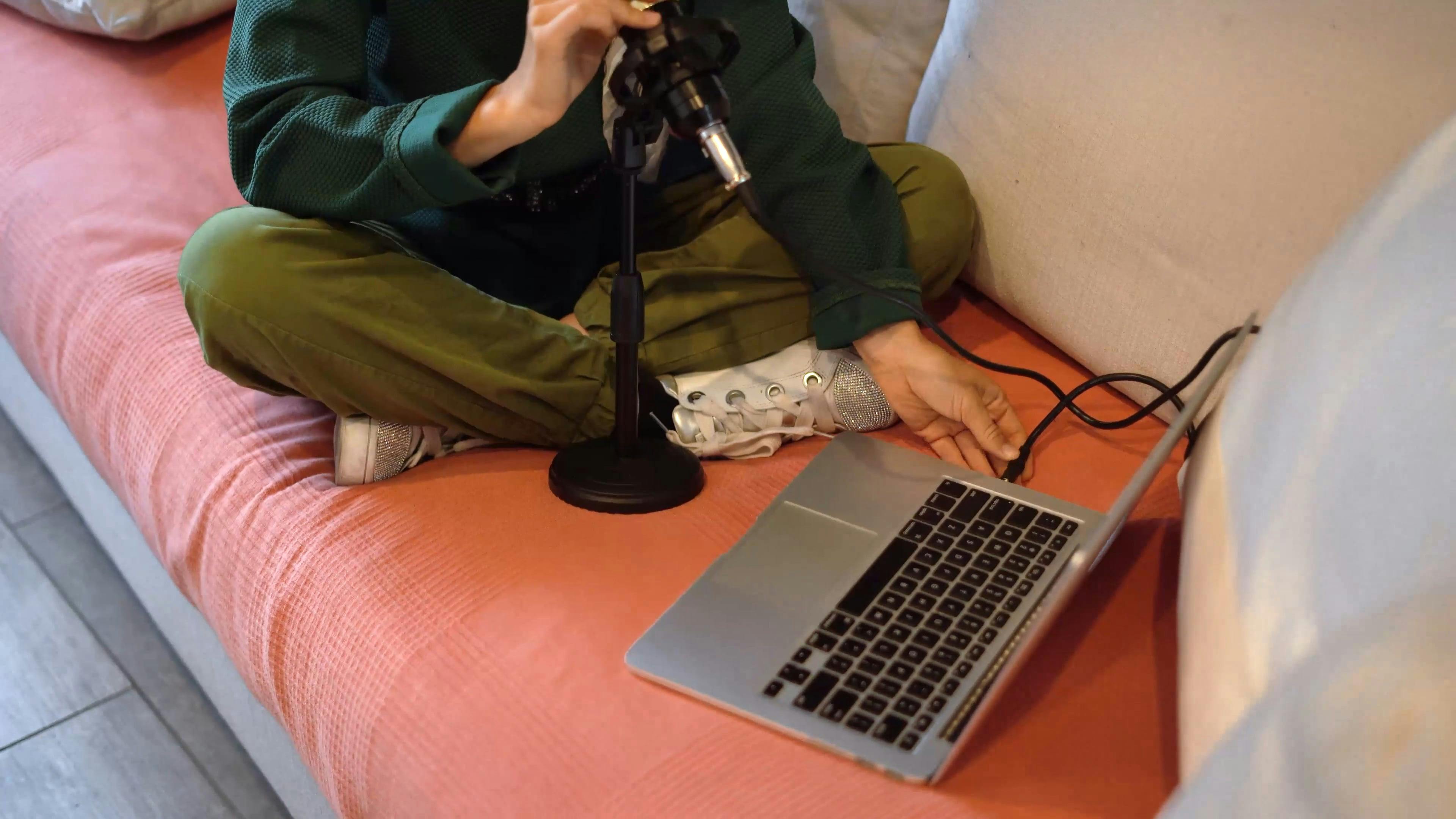 A Woman Doing a Podcast \u00b7 Free Stock Video