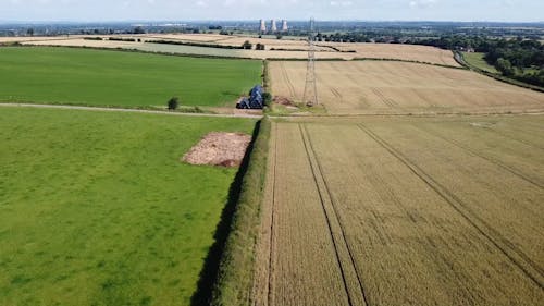 Drone Footage of Farm Field During Daytime