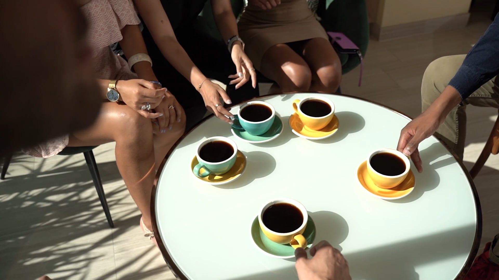 Friends Meeting Up For Coffee Inside A Cafe Free Stock Video Footage ...