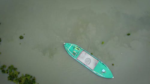 An Aerial Footage of a Murky River