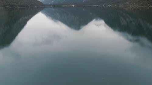 Calm Lake Surrounded by Mountains