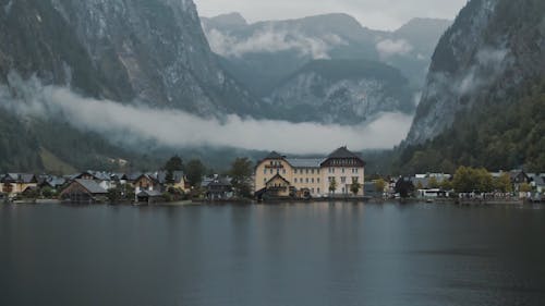 Drone Footage of Houses on a Lake