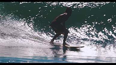 a man surfing