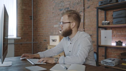 Person Working on a Computer