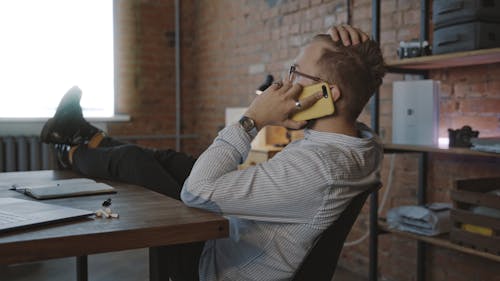 Man Talking on the Phone