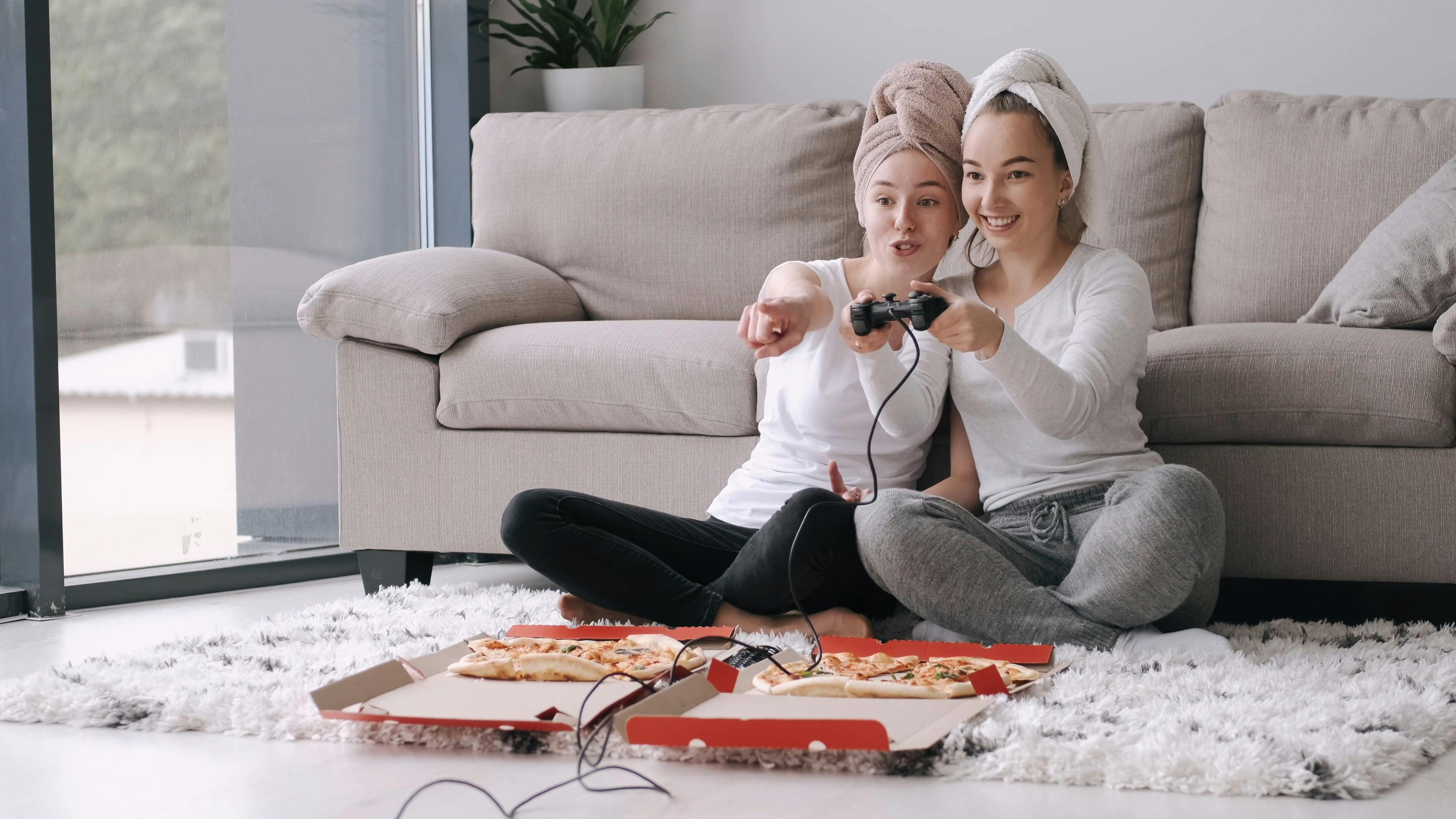 People Playing a Video Games in the Living Room · Free Stock Video