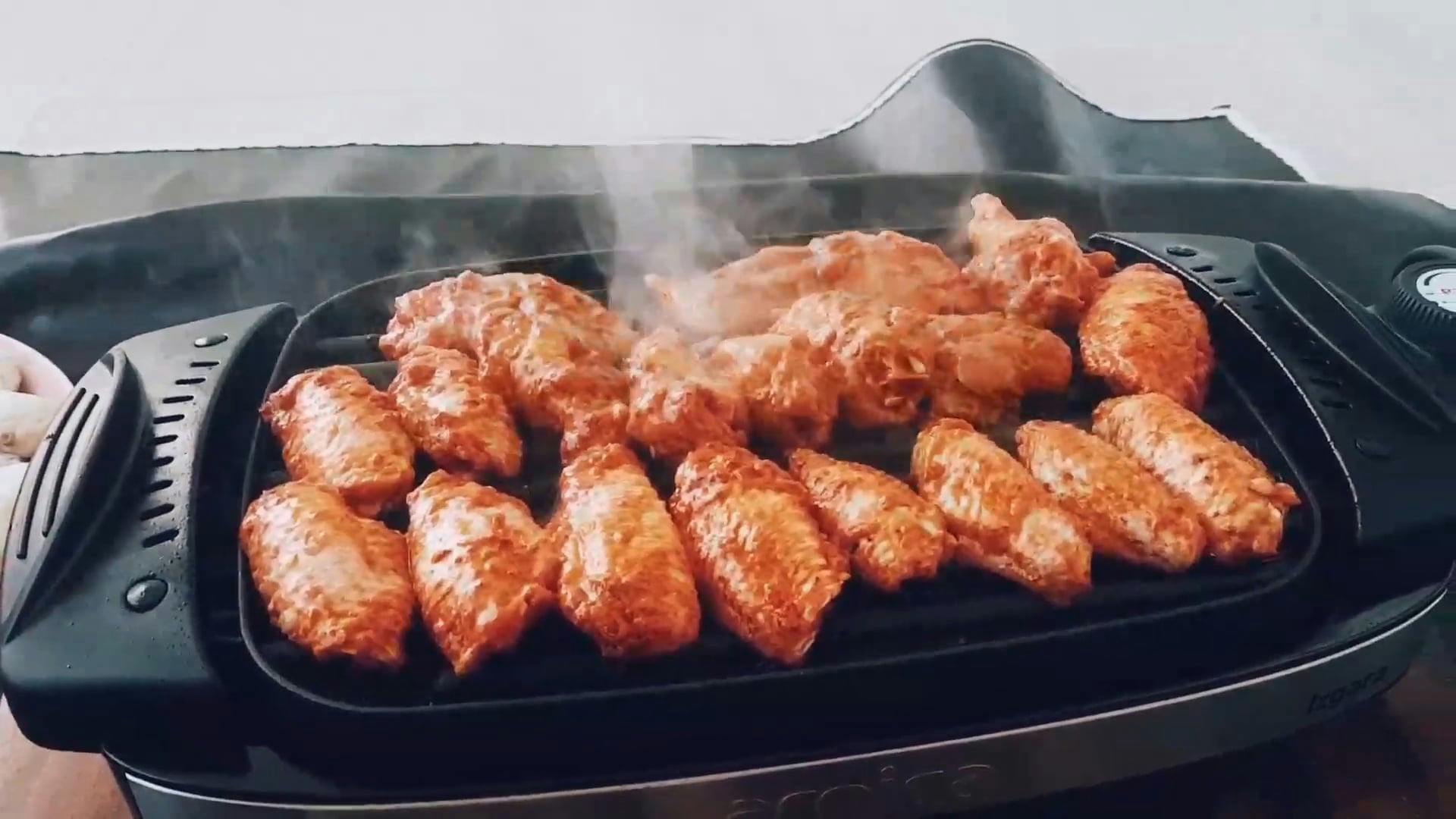 Cooking Chicken on an Electric Grill · Free Stock Video