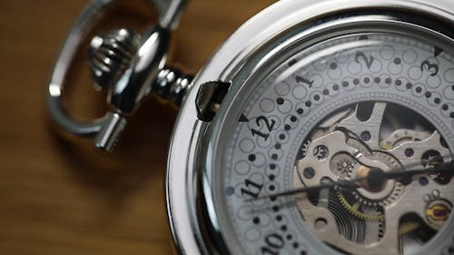 Close-Up View of Pocket Watch