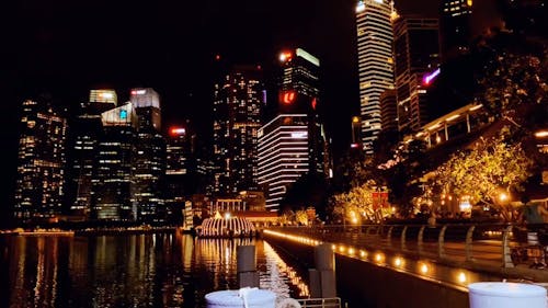 Walkway near modern glass structure Louis Vuitton building in Marina Bay  Sands resort in Singapore 13277637 Stock Video at Vecteezy