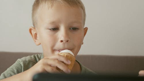 Children Eating Ice Cream