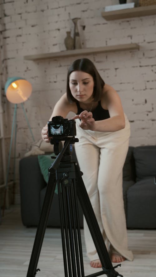 Woman Recording a Video