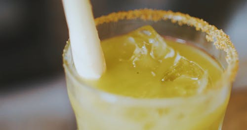 Close Up Video of Citrus Drink