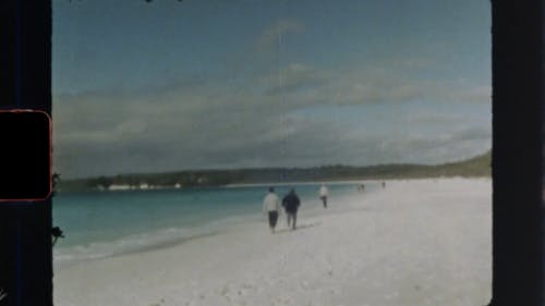 Super 8 Film Video of People at the Beach