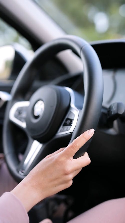 A Woman Driving a Car