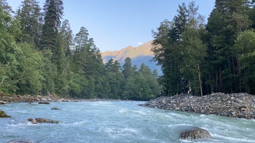 Water Flowing on the River