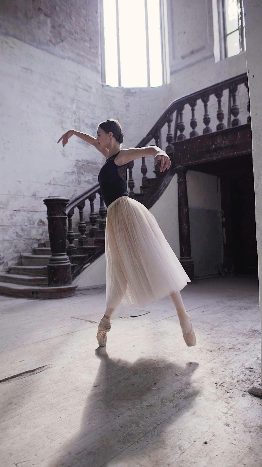 Woman Dancing a Ballet Gracefully · Free Stock Video