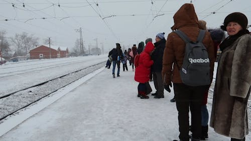 People Waiting for a Train