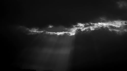 Movement Of Clouds In Grayscale