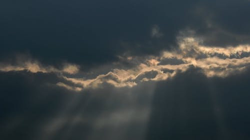 Dark Clouds With Ray Of Light