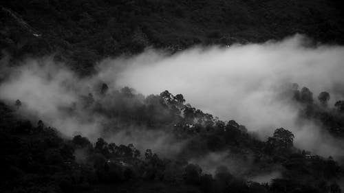 Footage of a Silhouette Mountain