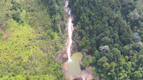 Drone Footage of a Waterfalls in Malaysi