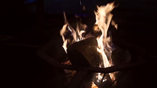 Close Up Video of Campfire