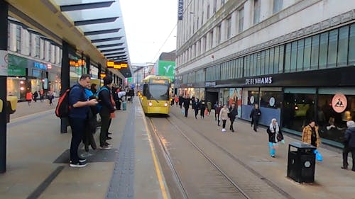 People Waiting on the Tram Station