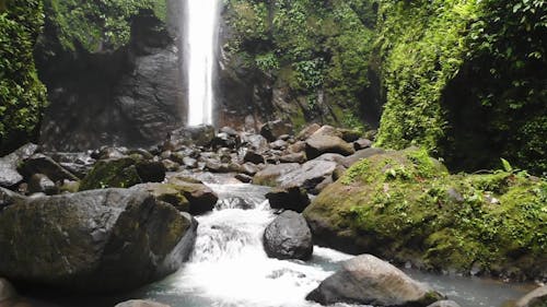 Drone Footage of a Waterfall