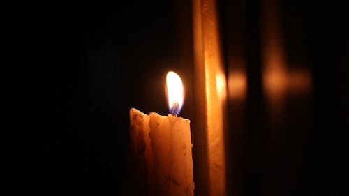 Close-Up View of Lighted Candle