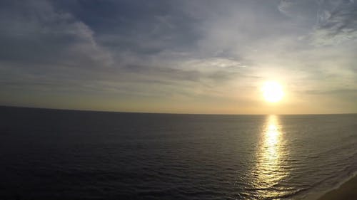 Time-Lapse Video of Seascape Scenery During Sunset
