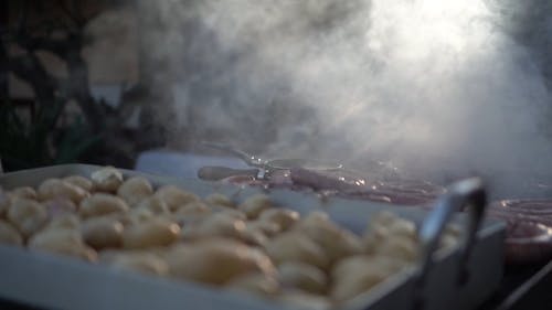 Video Of A Variety Of Food Being Grilled