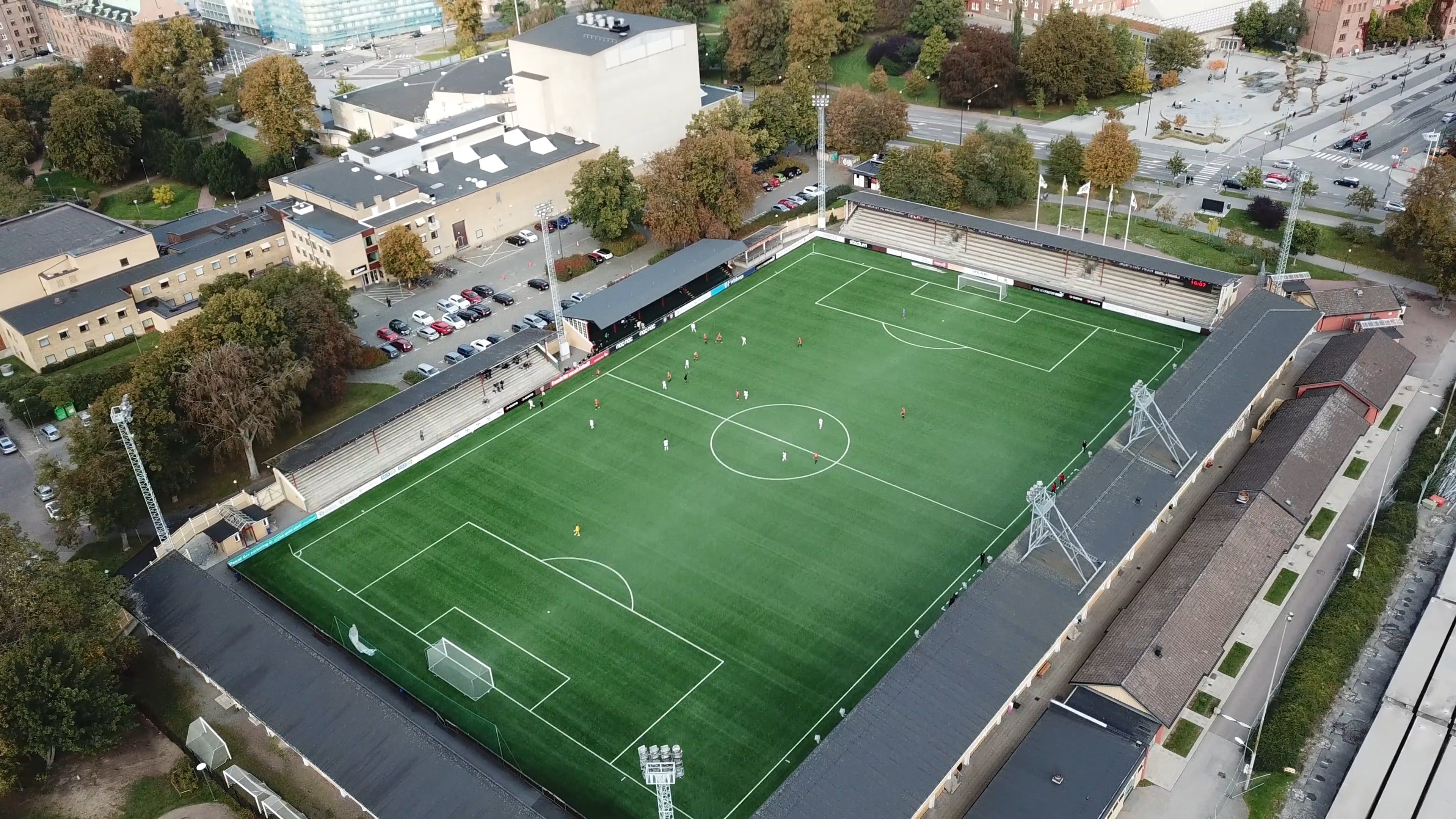 An Aerial Footage of a Soccer Field Free Stock Video Footage, Royalty ...