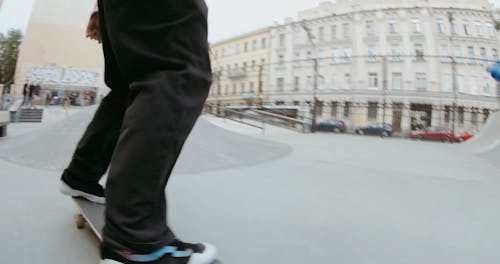 A Skateboarder Doing a Trick