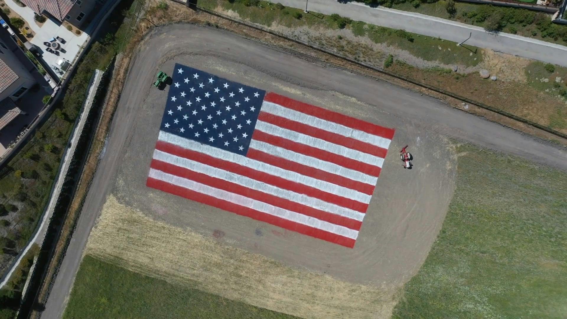 American Flag Painted on the Ground · Free Stock Video