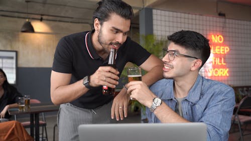 Friends Drinking Beers Together