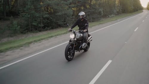 Driving a Motorcycle in the Countryside
