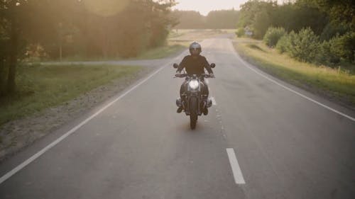 Man Riding A Motorcycle