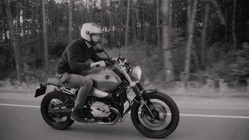 A Man Riding a Motorcycle