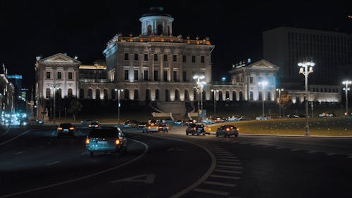 Night View of City Traffic