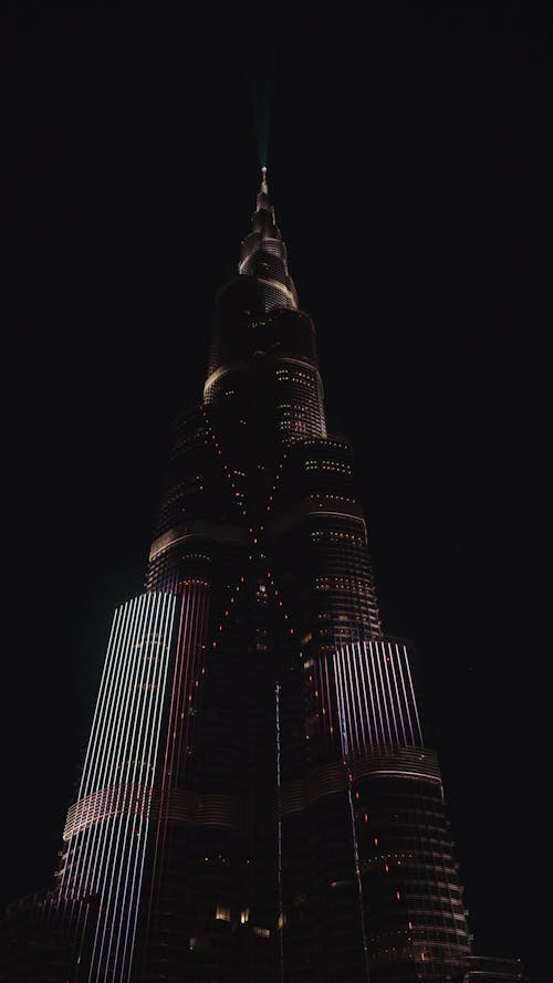 Beautiful Light Show of Burj Khalifa