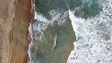 drone footage of a beautiful beach