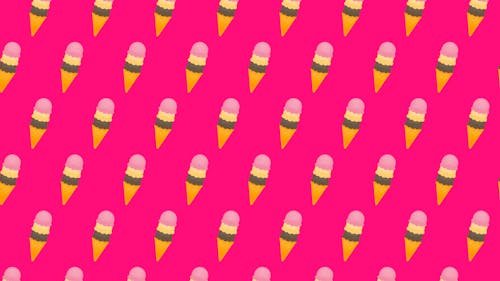 Ice Cream on Pink Surface