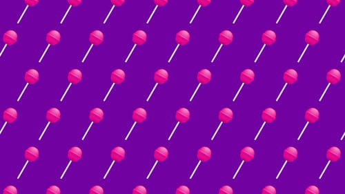 Lollipops on Purple Background