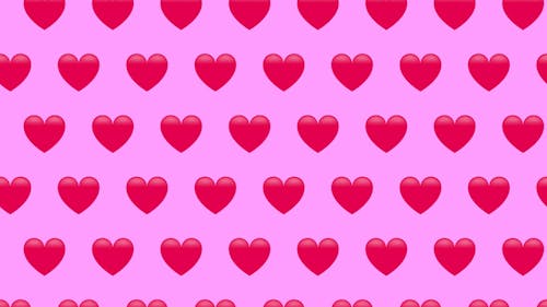 Hearts on Pink Background