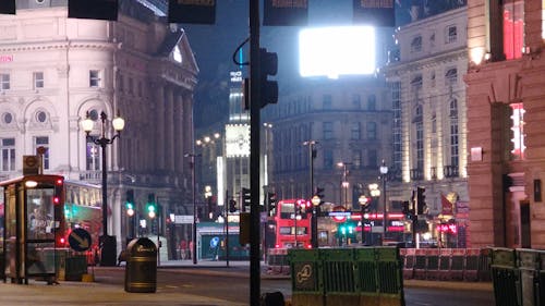 Night View of Piccadilly Circus London